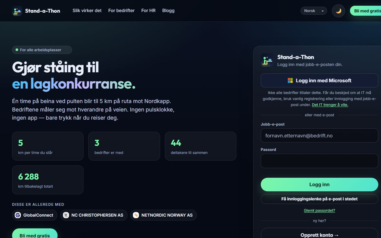 Standathon website